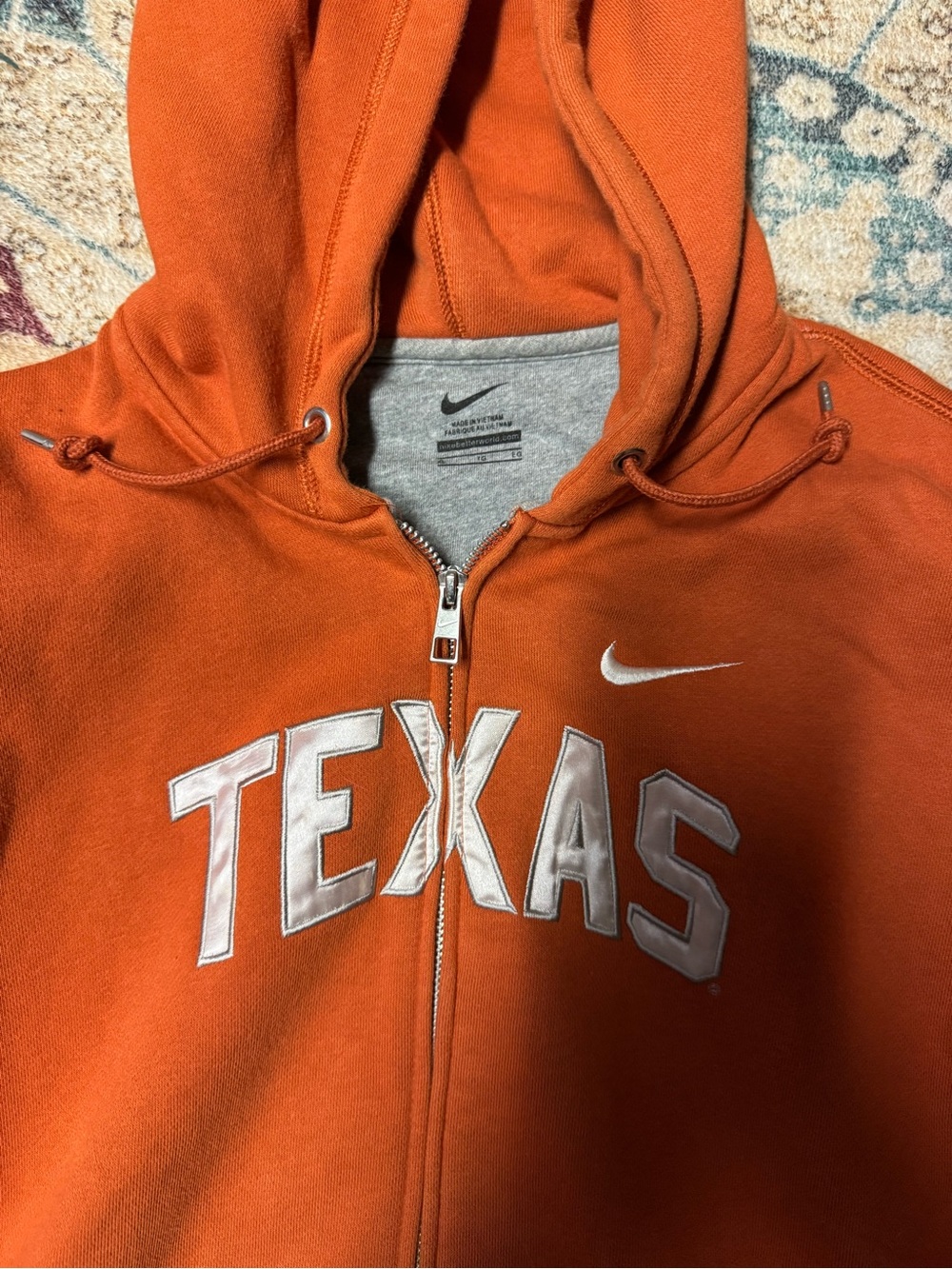 Nike Orange "TEXAS" Full-Zip Hoodie